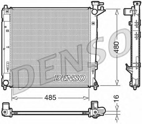 Радиатор, охлаждение двигателя DENSO DRM41008