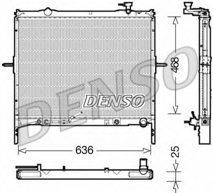 Радиатор, охлаждение двигателя DENSO DRM43002