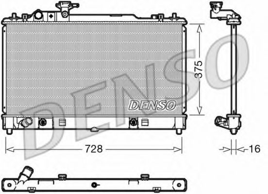 Радиатор, охлаждение двигателя DENSO DRM44029