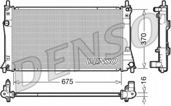 Радиатор, охлаждение двигателя DENSO DRM44035