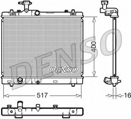 Радиатор, охлаждение двигателя DENSO DRM47032