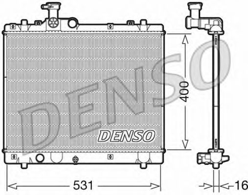 Радиатор, охлаждение двигателя DENSO DRM47034