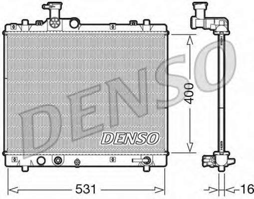 Радиатор, охлаждение двигателя DENSO DRM47035