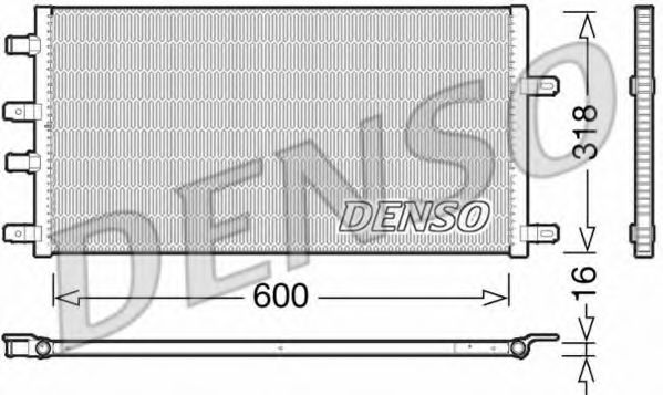 Радиатор, охлаждение двигателя DENSO DRM12011