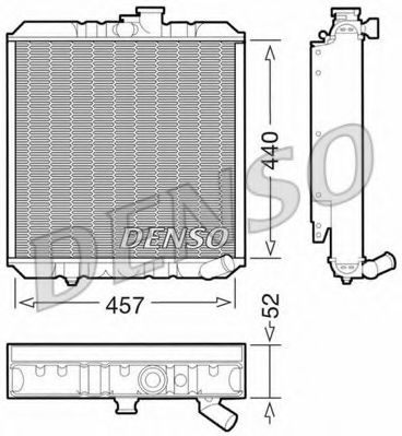 Радиатор, охлаждение двигателя DENSO DRM14002