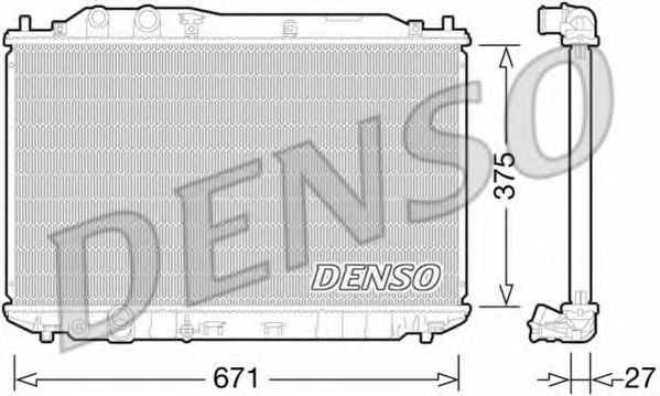 Радиатор, охлаждение двигателя DENSO DRM40029