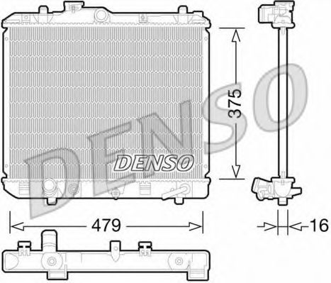 Радиатор, охлаждение двигателя DENSO DRM47028