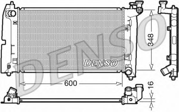 Радиатор, охлаждение двигателя DENSO DRM50085