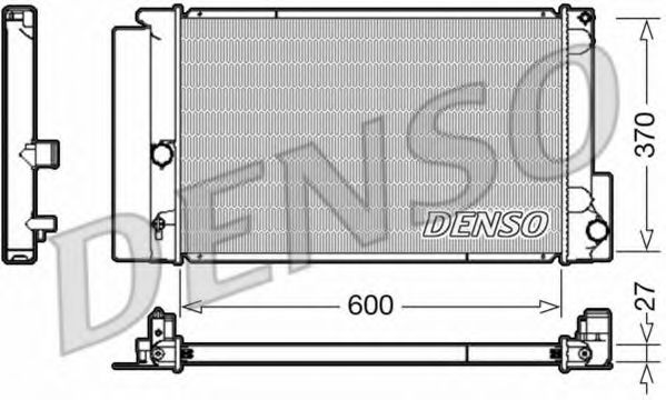 Радиатор, охлаждение двигателя DENSO DRM50087