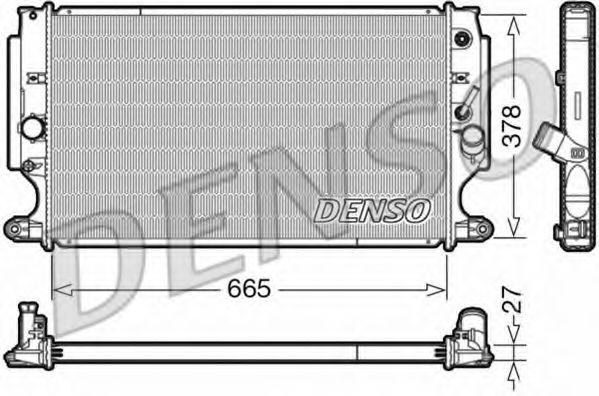 Радиатор, охлаждение двигателя DENSO DRM50088