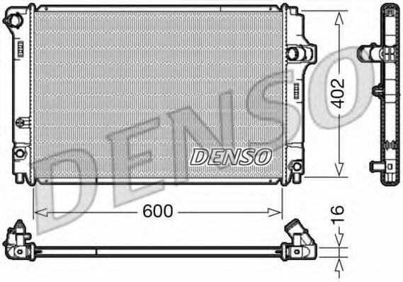 Радиатор, охлаждение двигателя DENSO DRM50089