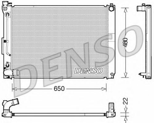 Радиатор, охлаждение двигателя DENSO DRM51012