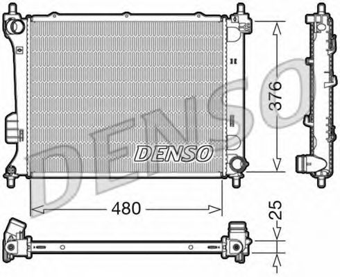 Радиатор, охлаждение двигателя DENSO DRM41011