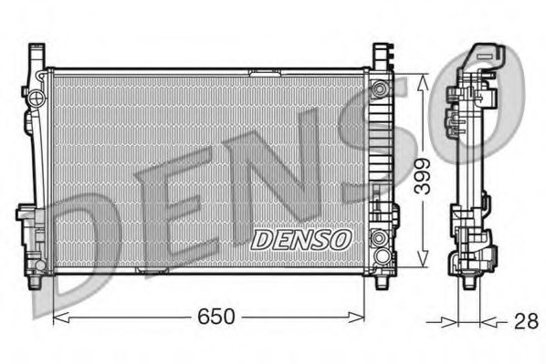Радиатор, охлаждение двигателя DENSO DRM17013