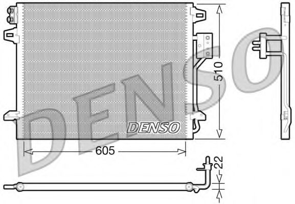 Радіатор кондиціонера DENSO DCN06006
