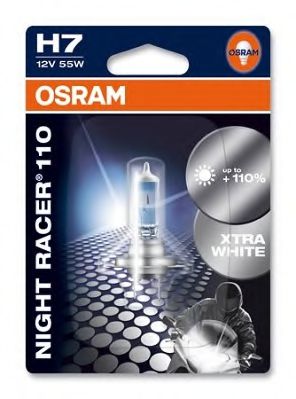 Лампа накаливания OSRAM 64210NR1-01B NIGHT RACER® 110 (фара дальнего света, основная фара, противотуманная фара, фара с авт. системой стабилизации, фара дневного освещения)