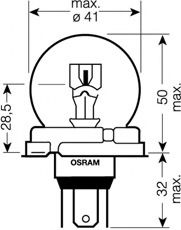 Лампа накаливания OSRAM 64198SB (фара дальнего света, противотуманная фара) - Фото 1