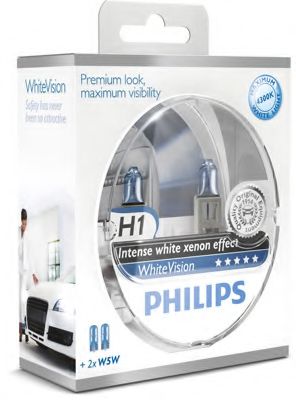 Лампа накаливания PHILIPS 12258WHVSM (фара дальнего света, основная фара, противотуманная фара, фара с автоматической системой стабилизации)