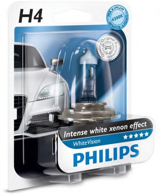 Лампа накаливания PHILIPS 12342WHVB1 (указатель поворота, сигнал торможения, освещение номерного знака, задняя противотуманная фара, фара заднего хода, внутреннее освещение, фонарь установленный в двери, освещение багажника, подкапотная лампа, стояночные