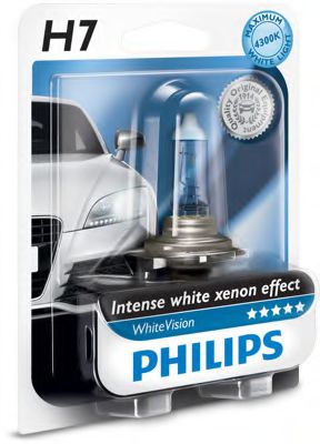 Лампа накаливания PHILIPS 12972WHVB1 (фара дальнего света, основная фара, противотуманная фара, фара с автоматической системой стабилизации, фара дневного освещения)
