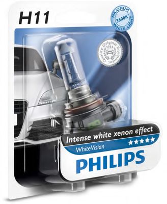 Лампа накаливания PHILIPS 12362WHVB1 (фара дальнего света, основная фара, противотуманная фара, стояночные огни / габаритные фонари, фара с автоматической системой стабилизации, фара дневного освещения)