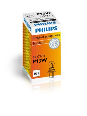Лампа накаливания PHILIPS 12277C1 (указатель поворота, сигнал торможения, освещение номерного знака, задняя противотуманная фара, фара заднего хода, внутреннее освещение, фонарь установленный в двери, освещение багажника, подкапотная лампа, стояночные огн