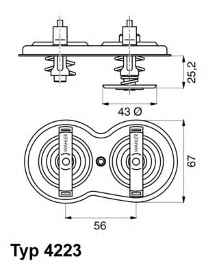 Термостат WAHLER 4223.75D