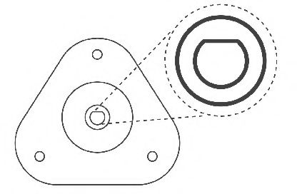 Ремкомплект, опора стойки амортизатора KYB SM5658 Suspension Mounting Kit