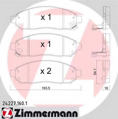Тормозные колодки ZIMMERMANN 24227.160.1