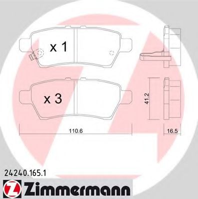 Гальмівні колодки ZIMMERMANN 24240.165.1