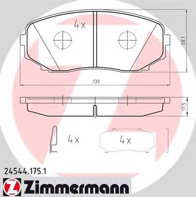 Тормозные колодки ZIMMERMANN 24544.175.1