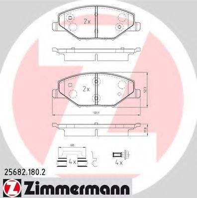 Тормозные колодки ZIMMERMANN 25682.180.2