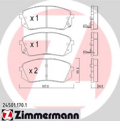 Тормозные колодки ZIMMERMANN 24501.170.1