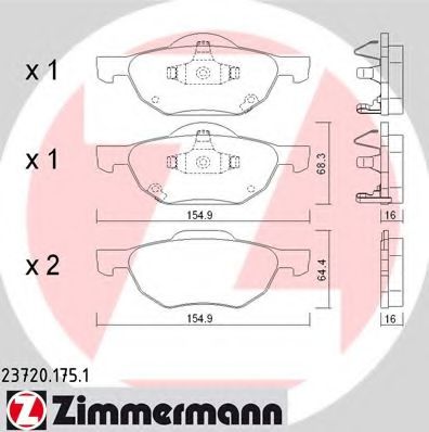 Тормозные колодки ZIMMERMANN 23720.175.1