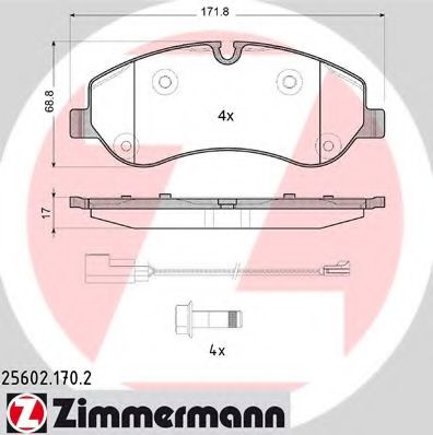 Гальмівні колодки ZIMMERMANN 25602.170.2