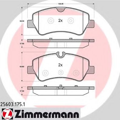 Тормозные колодки ZIMMERMANN 25603.175.1