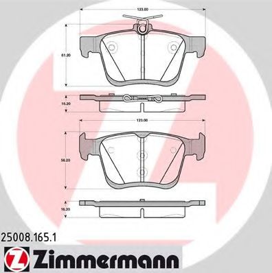 Тормозные колодки ZIMMERMANN 25008.165.1