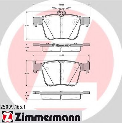 Тормозные колодки ZIMMERMANN 25009.165.1