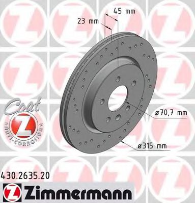 Гальмівний диск ZIMMERMANN 430.2635.20