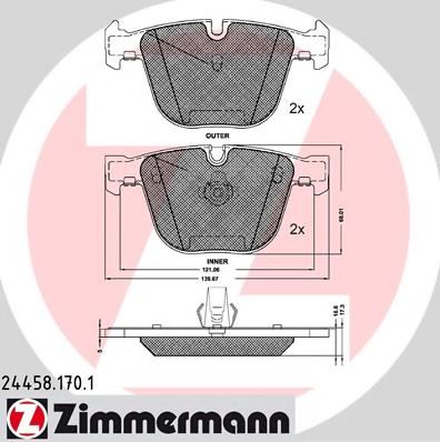 Тормозные колодки ZIMMERMANN 24458.170.1