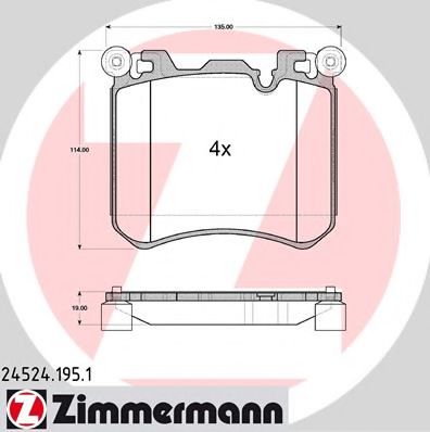 Тормозные колодки ZIMMERMANN 24524.195.1