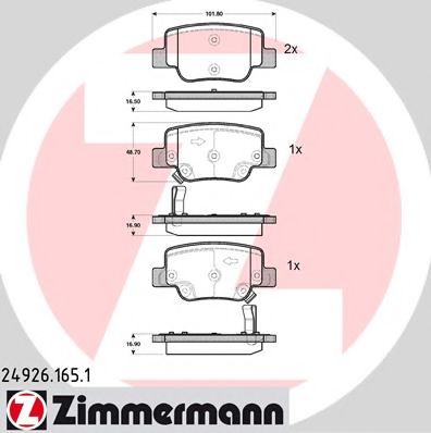 Тормозные колодки ZIMMERMANN 24926.165.1