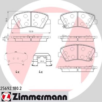 Тормозные колодки ZIMMERMANN 25692.180.2
