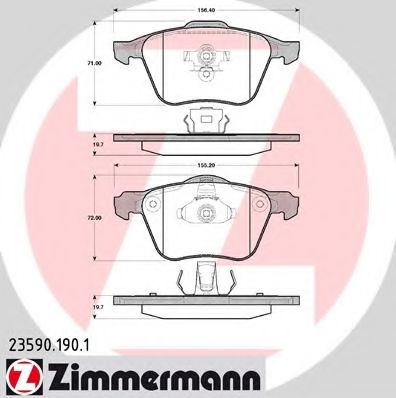 Тормозные колодки ZIMMERMANN 23590.190.1