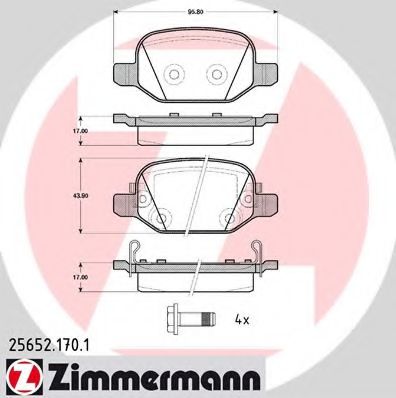 Гальмівні колодки ZIMMERMANN 25652.170.1