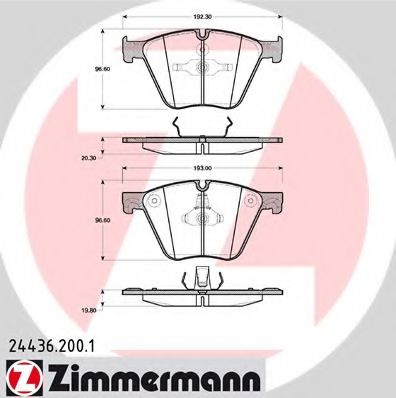 Тормозные колодки ZIMMERMANN 24436.200.1