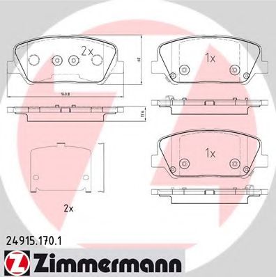 Тормозные колодки ZIMMERMANN 24915.170.1