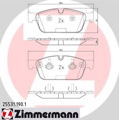 Тормозные колодки ZIMMERMANN 25531.190.1