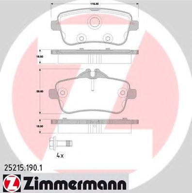 Гальмівні колодки ZIMMERMANN 25215.190.1