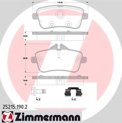 Гальмівні колодки ZIMMERMANN 25215.190.2
